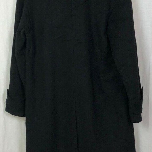 Halogen Womens Long Dress Coat Black Button Wool S - Picture 5 of 8